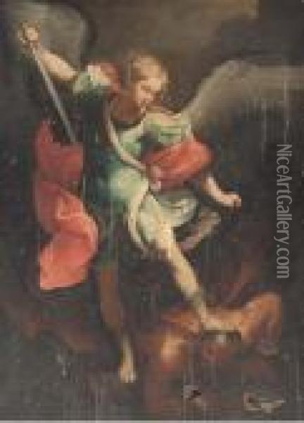 The Archangel Michael Oil Painting - Guido Reni