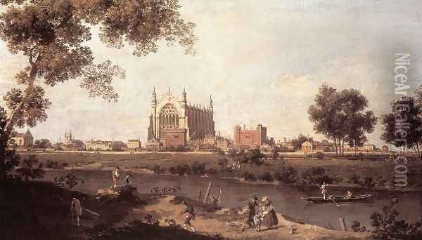 Eton College Chapel c. 1754 Oil Painting - (Giovanni Antonio Canal) Canaletto