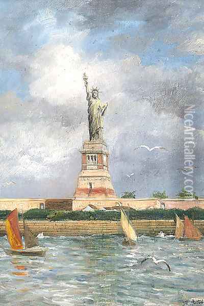 The Statue Of Liberty Oil Painting - Franz Antoine
