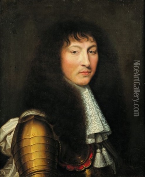 Portrait De Louis Xiv Oil Painting - Pierre Mignard the Elder