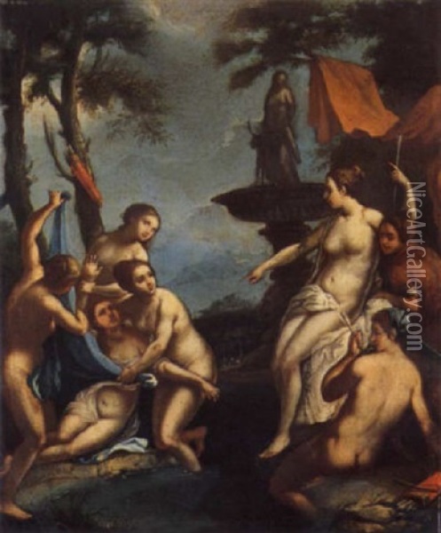 Diana Al Bagno Oil Painting -  Parmigianino (Michele da Parma)