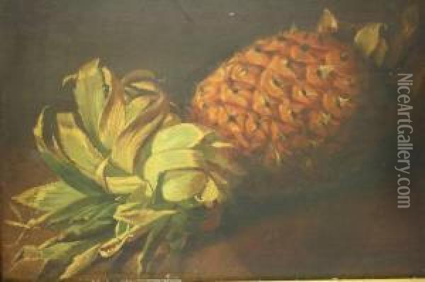 Ananas Oil Painting - Daniel Rudolph Ruijs