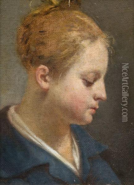 Portrait De Jeune Fille Oil Painting - Michel-Martin Drolling