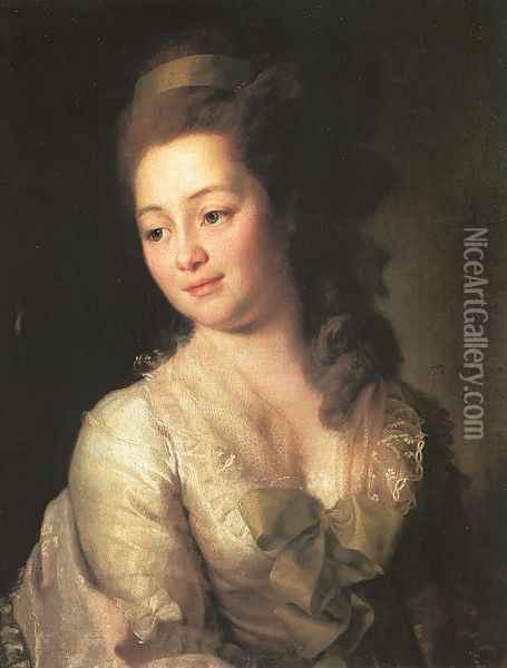 Portrait of Maria Dyakova 1778 Oil Painting - Dmitry Levitsky