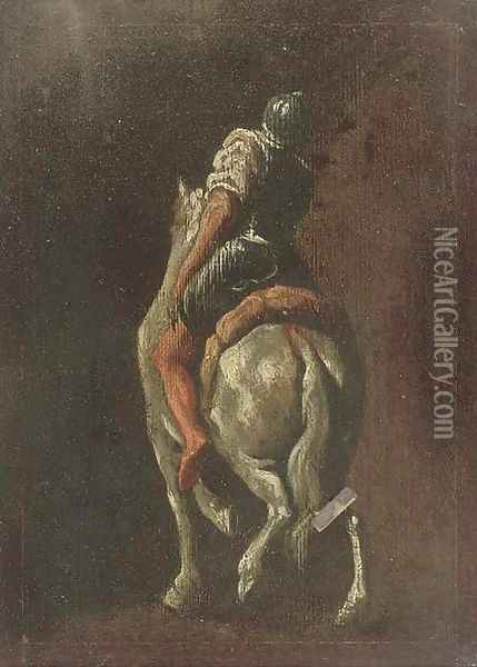 A soldier on horseback Oil Painting - Francesco Simonini