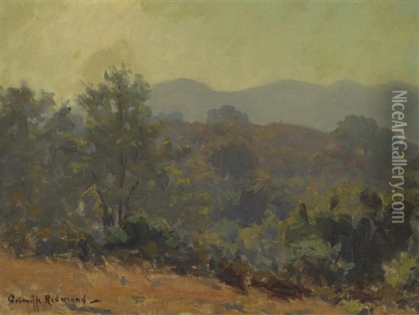 Sketch Of Rolling Hills (sketch) Oil Painting - Granville S. Redmond