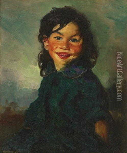 Laughing Gipsy Girl Oil Painting - Robert Henri