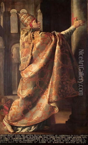 Pope Urban II Oil Painting - Andras Mikola