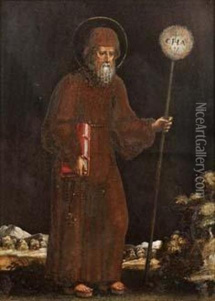 San Francesco Di Paola Oil Painting - Domenico Brusasorzi