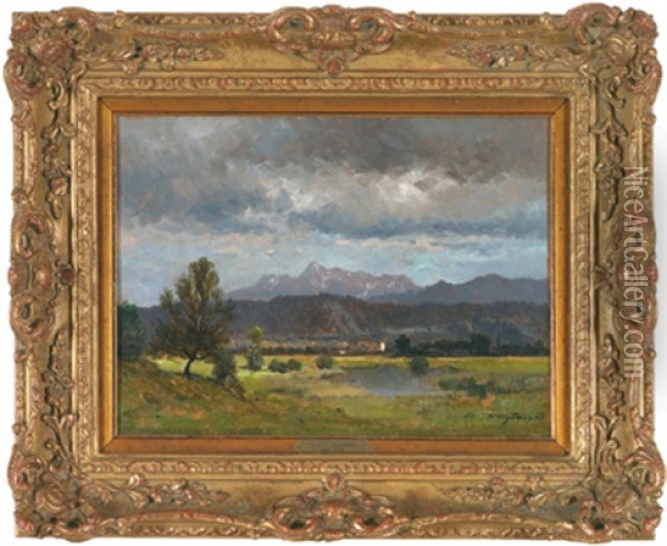 Landschaft Mit Blick Auf Den Hochobir Oil Painting - Viktor Mytteis