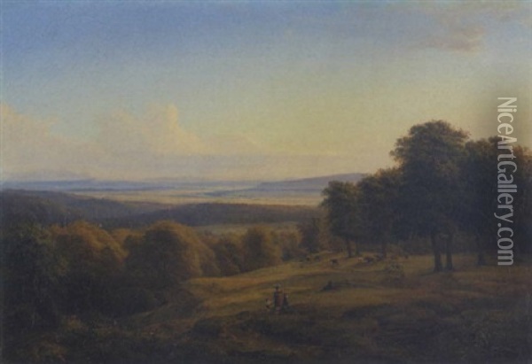 Linzgau-landschaft Oil Painting - Josef Moosbrugger