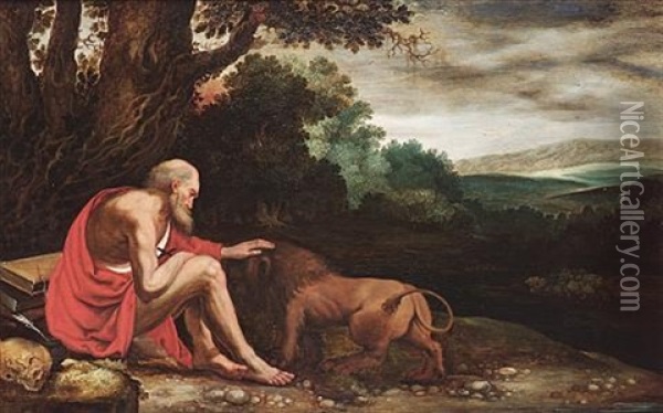 Saint Jerome In The Wilderness Oil Painting - Johann (Hans) Konig