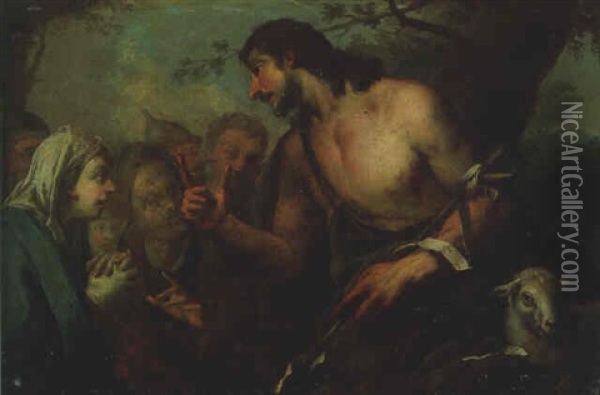 The Preaching Of Saint John The Baptist Oil Painting - Franz Christoph Janneck