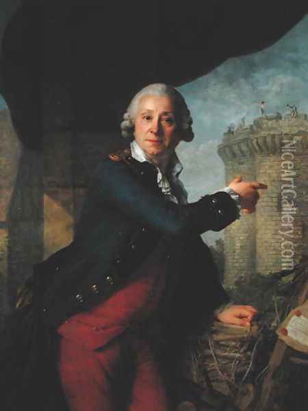 Jean-Henri (1725-1805) Chevalier de Latude, 1789 Oil Painting - Antoine Vestier