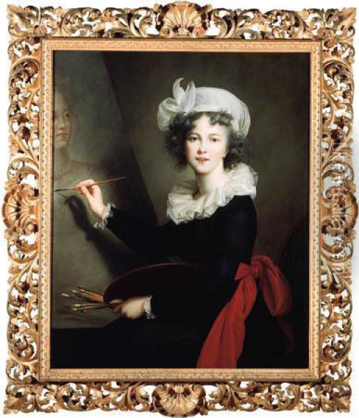 Portrait Of The Artist Oil Painting - Elisabeth Vigee-Lebrun