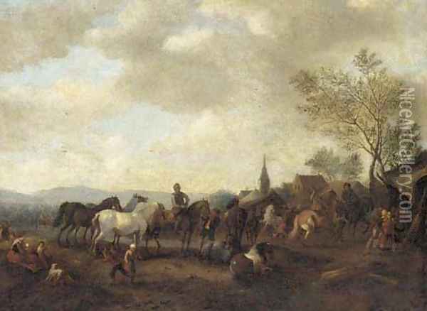 A horse fair 2 Oil Painting - Philips Wouwerman
