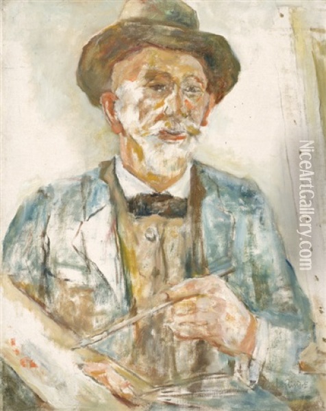 Self Portrait Oil Painting - Adriaan de la Riviere