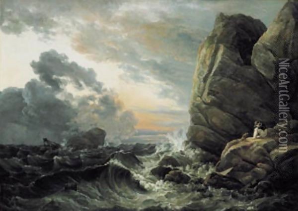 Morning after a Stormy Night Oil Painting - Johan Christian Clausen Dahl