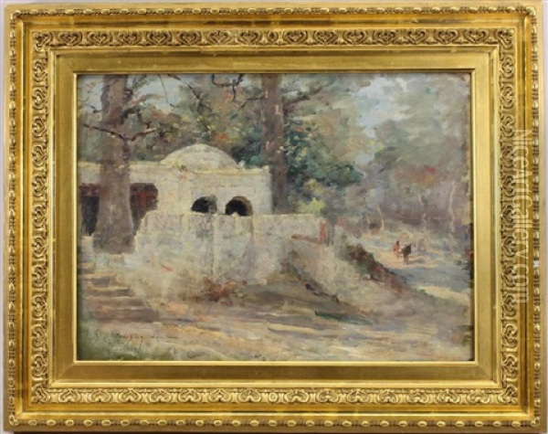 Scene In Algiers Oil Painting - Pierre Billet
