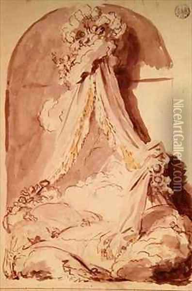 Lovers Bed Oil Painting - Jean-Honore Fragonard