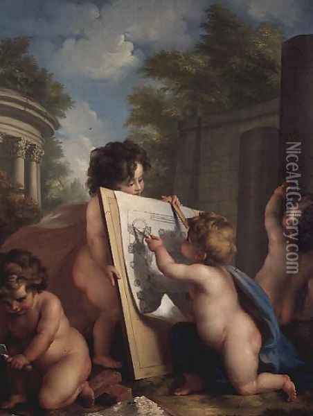 Allegory of Architecture Oil Painting - Angelica Kauffmann