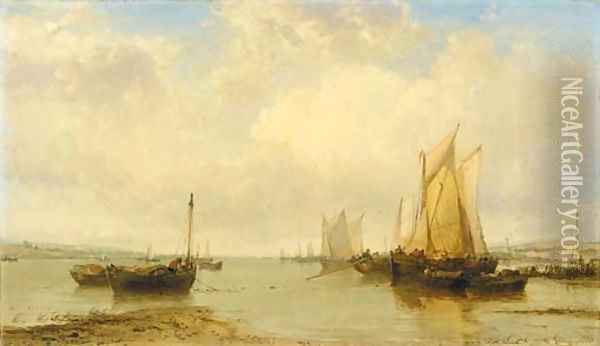 Near Cowes, the Isle of Wight Oil Painting - James Webb