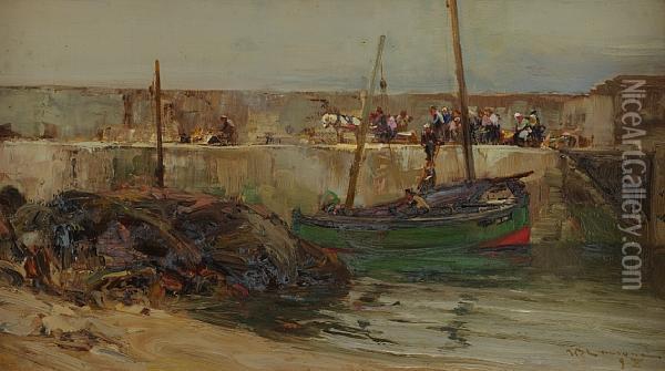 An Angus Harbour Oil Painting - William Bradley Lamond