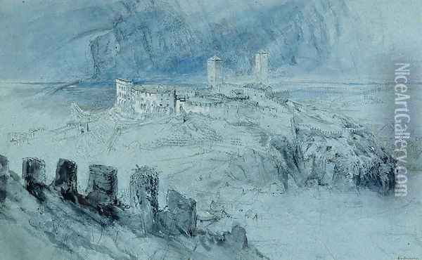 View of Bellinzona Oil Painting - John Ruskin