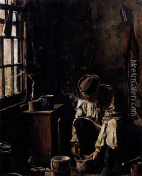 The Painter's Workshop Oil Painting - Henri de Smeth