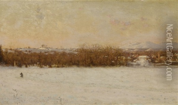 Windy Day After A Snowstorm Oil Painting - Jervis McEntee