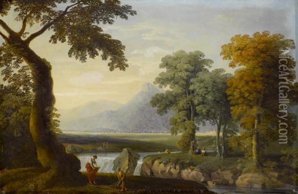 Gegenstucke: Arkadische Landschaften Oil Painting - Jan Frans Van Bloemen (Orizzonte)
