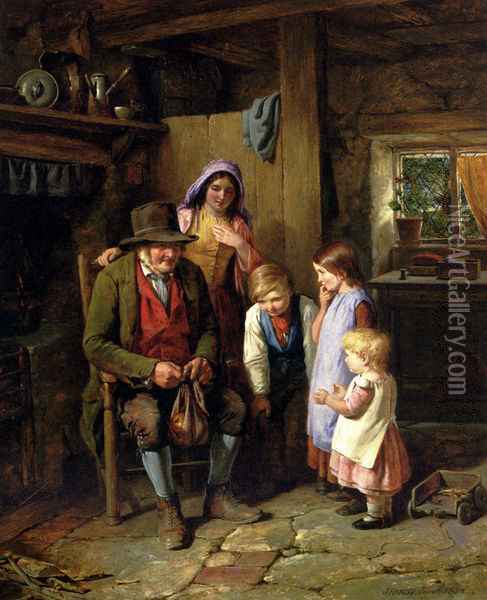 A Welcome Visitor Oil Painting - James Hardy Jnr