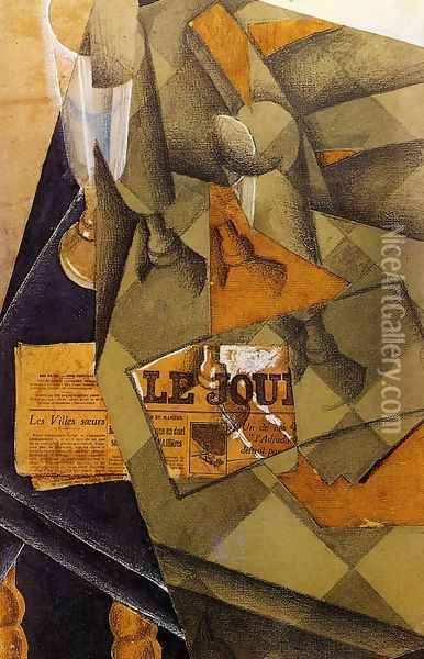 Still Life Oil Painting - Juan Gris