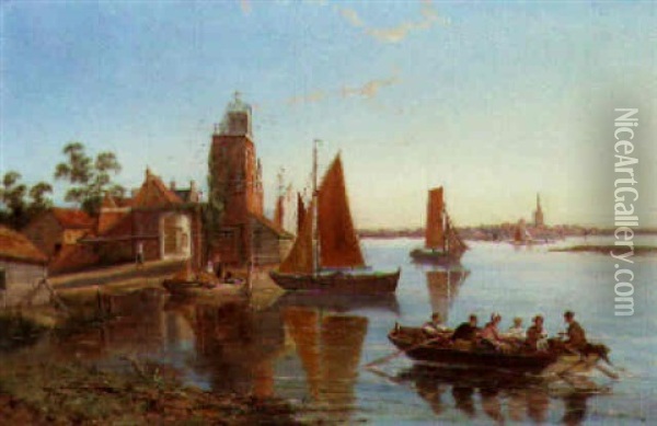 Tholen On The Scheldt, Holland Oil Painting - William Raymond Dommersen