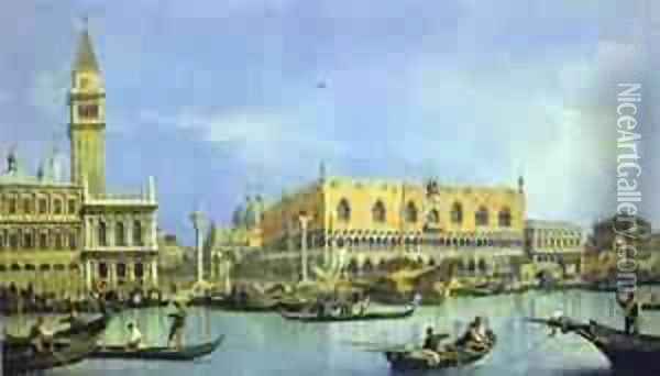 The Molo Seen From The Basin Of San Marco Oil Painting - (Giovanni Antonio Canal) Canaletto