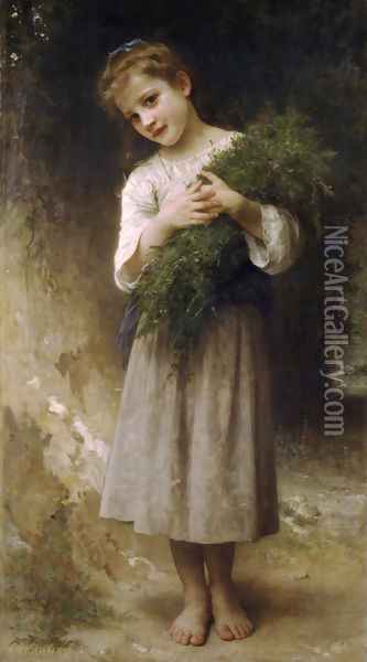 Retour des champs (Returned from the fields) Oil Painting - William-Adolphe Bouguereau