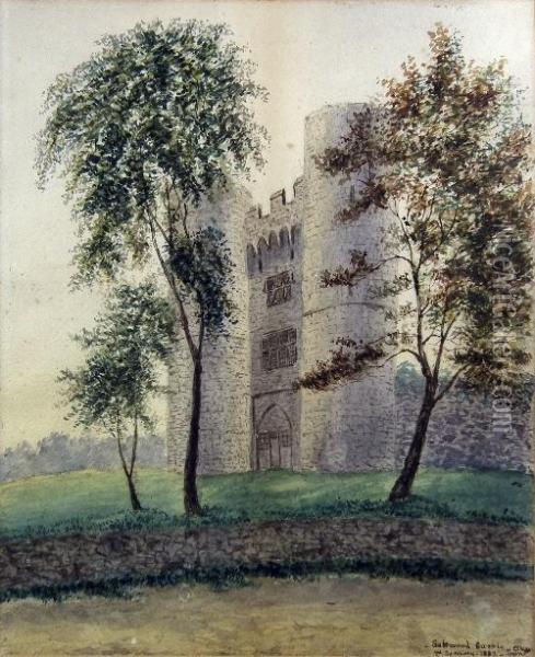 Saltwood Castle Oil Painting - Ellen Hains