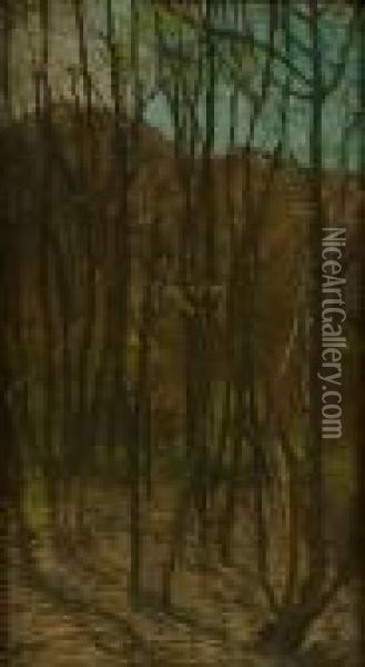 Forest Scene Oil Painting - Edward William Stott