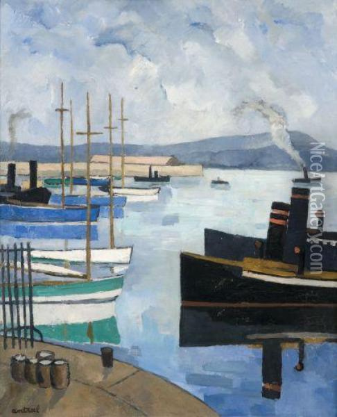 Le Port De Toulon Oil Painting - Louis Robert Antral