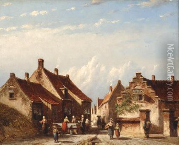 Village View Oil Painting - Pieter Gerard Vertin