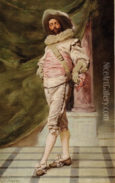 Portrait De Gentilhomme Du 17eme Siecle Oil Painting - Ferdinand Victor Leon Roybet