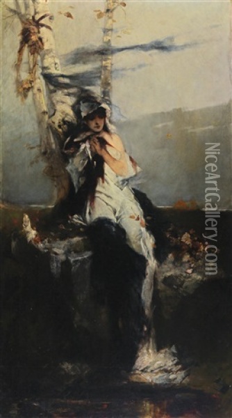 Die Erwartung Oil Painting - Raphael von Ambros