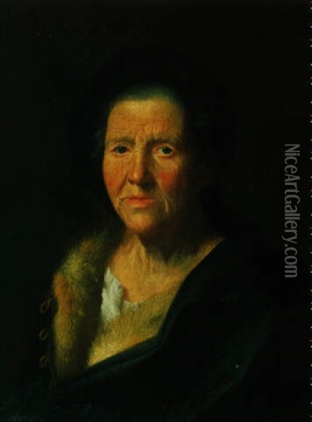 Bildnis Einer Dame Oil Painting - Balthazar Denner