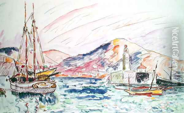 Port Vendres, 1920 Oil Painting - Paul Signac