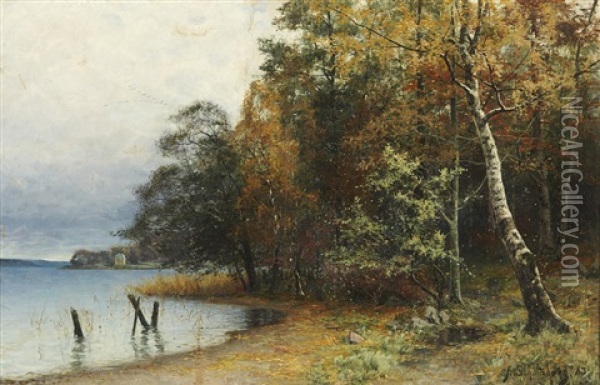 Djurgardsbrunnsviken Oil Painting - Anshelm Schultzberg