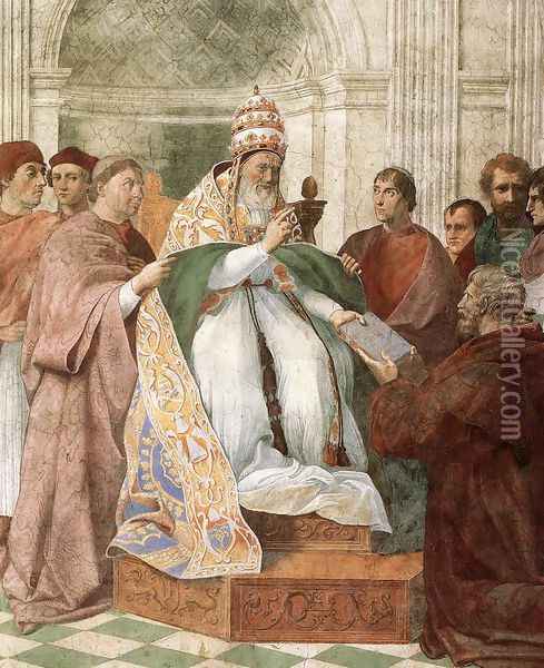 Gregory IX Approving The Decretals Oil Painting - Raphael