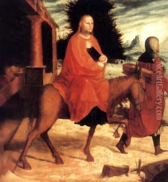 The Flight into Egypt c. 1530 Oil Painting - Master M Z