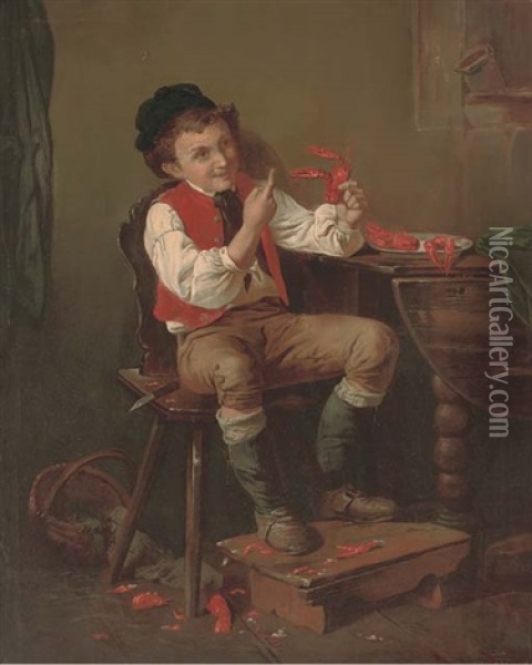 A Perilous Pastime Oil Painting - Henri de Braekeleer