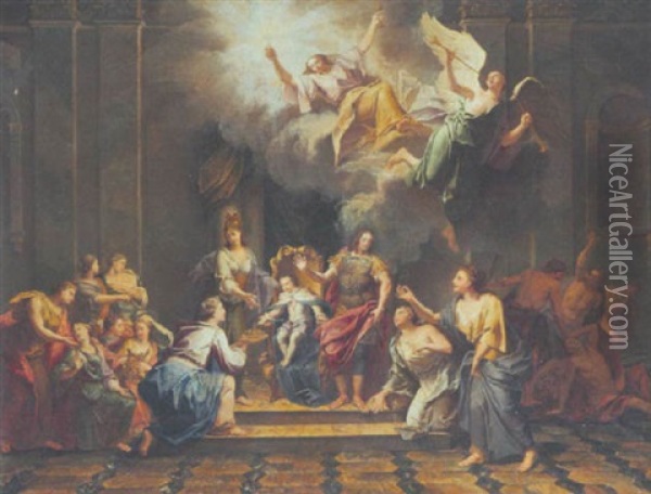 La Gloire Du Roi Oil Painting - Antoine Coypel