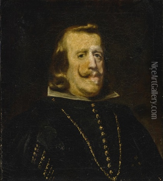 Portrait Of King Phillip Iv Oil Painting - Diego Velazquez